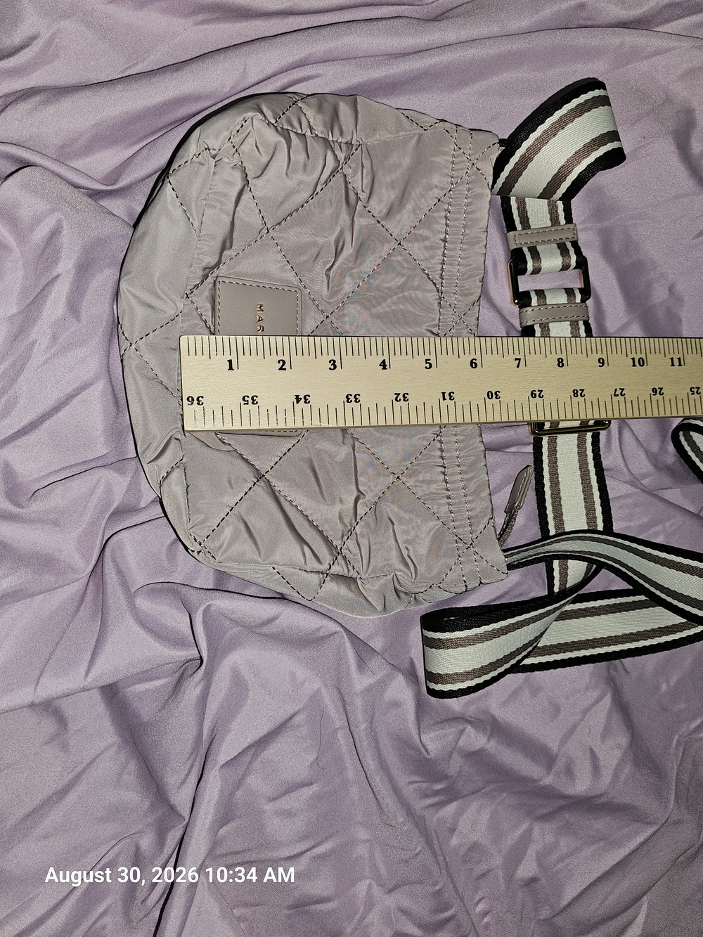 Marc Jacobs Cream Color Quilted Crossbody Bag